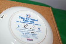 Load image into Gallery viewer, Strike Out Express Nolan Ryan Tanenbaum Hamilton Collection 23K gold rim Plate
