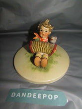 Load image into Gallery viewer, M.I. Hummel Let's Sing Boy With Accordion And Bird Container III/110 W. Germany
