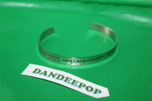 Load image into Gallery viewer, What Cancer Cannot Do Motivational Inspiration Hope Cuff Silver Bracelet Jewelry
