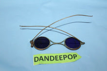 Load image into Gallery viewer, Vintage Old Blue Lens Welding Glasses Protective Eyewear  Steampunk Costume
