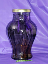 Load image into Gallery viewer, Hand Painted Glass Storage Display Art Container Jar With Lid 250ML 12" tall
