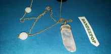 Load image into Gallery viewer, New York &amp; Company Crystal And Bead Pendant Lariat Gold Tone Necklace Jewelry
