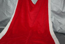 Load image into Gallery viewer, Geoffrey 2007 Baby Holiday Christmas Red With White Trim Blanket 28 x 38
