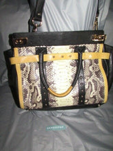 Load image into Gallery viewer, Be&amp;D Leather &amp; Snakeskin Handbag Shoulder Bag
