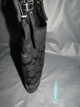 Load image into Gallery viewer, Coach Black Signature Logo Canvas Handbag JO771-F11193
