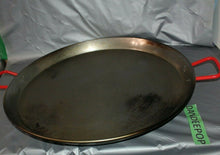 Load image into Gallery viewer, Large Metal Paella Cooking Pan With Red Handles 25"

