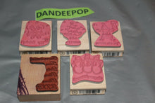Load image into Gallery viewer, 5 Hampton Art Christmas Holiday Themes Rubber Stamps Scrapbook Design Crafts

