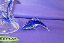 Load image into Gallery viewer, Cristal d'Arques Lead Crystal Dolphin On Wave Animal Figurine Decor W/ Smaller
