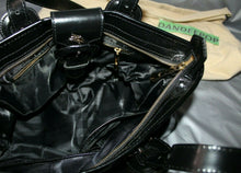 Load image into Gallery viewer, Burberry Designer Black Quilted Patent Leather Handbag With Dust Bag Italy
