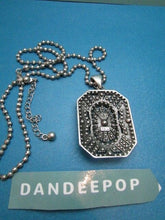 Load image into Gallery viewer, Paula Abdul Signature Hexagonal Shape Crystal Silver Necklace Vintage Jewelry

