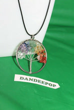Load image into Gallery viewer, Tree Of Life Gemstone On Silver Metal Wire Necklace Pendant Jewelry
