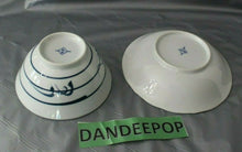 Load image into Gallery viewer, 2 Blue And White Porcelain Decorative Round Rice Soup Japan Bowls
