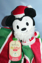 Load image into Gallery viewer, Hallmark Itty Bitty&#39;s Baby Mickey Disney Holiday Plush In Blanket
