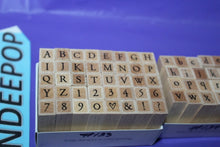 Load image into Gallery viewer, 2 Sets Hero Arts Wood Alphabet Letters Numbers Rubber Stamp Crafts Scrapbooking
