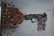 Load image into Gallery viewer, Original Art Glass On Acrylic Collage Poster Gun Violence Awareness Prevention
