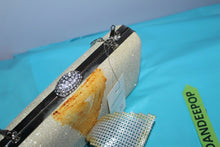 Load image into Gallery viewer, Vintage Gold Tone Sparkle Clutch Handbag With Rhinestone Gem Accent And Clasp

