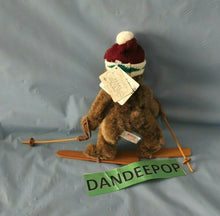 Load image into Gallery viewer, Russ Berrie &amp; Co Country Mogul Skiing Brown Bear Stuffed Animal With Tags
