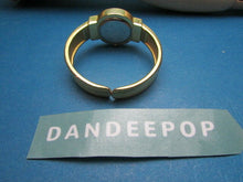Load image into Gallery viewer, Da Vanci Cuff Hinged Bracelet Watch Quartz Japan Movement W/ Blue Gemstone
