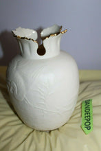 Load image into Gallery viewer, Lenox Heritage Collection 24K Gold Rim Bisque Vase Bird Theme Kate Sears 8"

