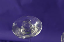 Load image into Gallery viewer, Pair Of Glass Elegant Skinny Stem Pedestal Graduated Taper Candle Holders
