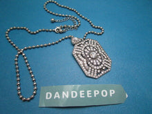 Load image into Gallery viewer, Paula Abdul Signature Hexagonal Shape Crystal Silver Necklace Vintage Jewelry
