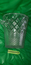 Load image into Gallery viewer, Antique Diamond Cut Textured Pattern Heavy Crystal Ice Bucket With Handles 8 1/4
