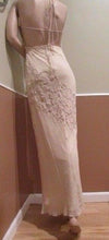 Load image into Gallery viewer, Vintage Beige Backless Sleeveless Dress with Embellishments
