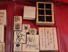 Load image into Gallery viewer, Stampin' Up! 22 Piece Rubber Stamp Greetings Sentiments Designs Phrases
