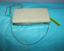 Load image into Gallery viewer, Vintage Gold Tone Sparkle Clutch Handbag With Rhinestone Gem Accent And Clasp
