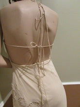 Load image into Gallery viewer, Vintage Beige Backless Sleeveless Dress with Embellishments
