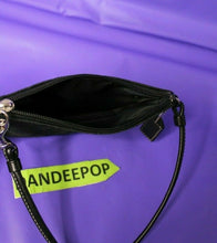 Load image into Gallery viewer, Coach C Logo Small Black Zip Top Wallet Wristlet Handbag Accessory
