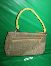 Load image into Gallery viewer, Loft Ann Taylor Mini Handbag Purse Gold Shimmer With Yellow Handle
