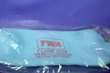 Load image into Gallery viewer, TWA Flight Socks In Package Sealed Light Blue Airline Collectible
