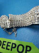 Load image into Gallery viewer, Rhinestone Chunky 8 Row Bracelet Jewelry With Over 400 Stones
