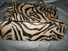 Load image into Gallery viewer, Terrida Made In Italy Hair On Hide Tan Zebra Animal Print Handbag Shoulder Bag
