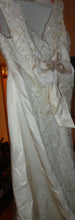 Load image into Gallery viewer, Dutch Satin Hand Beaded Professionally custom made Wedding Dress Sleeveless S/M
