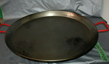 Load image into Gallery viewer, Large Metal Paella Cooking Pan With Red Handles 25"
