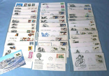 Load image into Gallery viewer, Mystic Co First Day Issue 42 Assorted Sports Cover Stamps Envelopes 1969-1994
