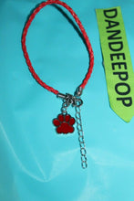 Load image into Gallery viewer, 44 Red Wax Braided Rope With Paw Print Enamel Charm Pet Love Bracelet Jewelry
