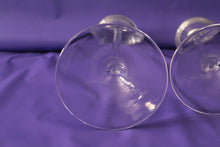 Load image into Gallery viewer, Pair Of Glass Elegant Skinny Stem Pedestal Graduated Taper Candle Holders
