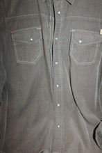 Load image into Gallery viewer, Zenform Corduroy Snap Front Men's Casual Dress Shirt Size Medium
